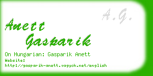 anett gasparik business card